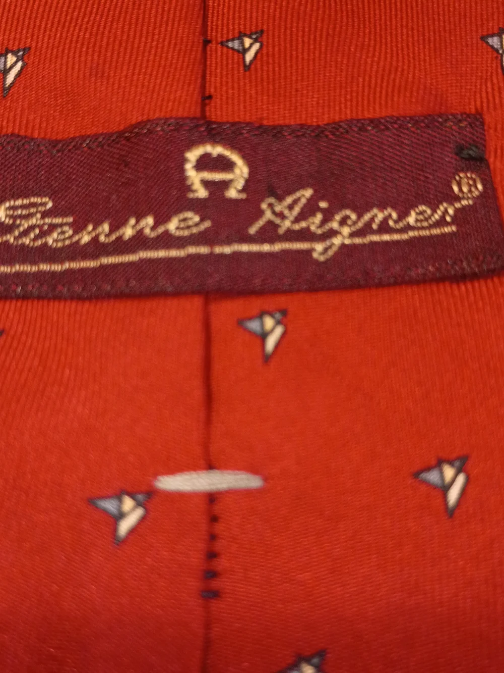 Etienne Aigner Red Italian Silk Tie